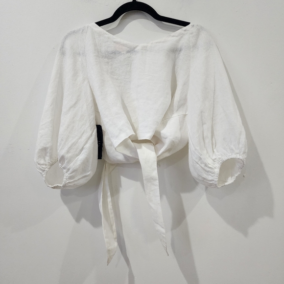 Posse Mia Tie Front Linen Top - Picture 5 of 12